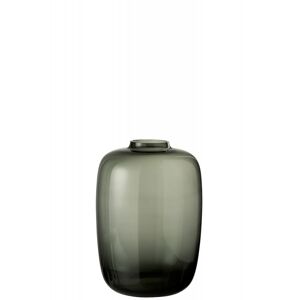 LANADECO Vase verre gris H35cm