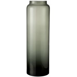 LANADECO Vase long verre gris H60cm