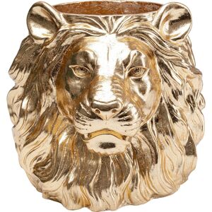 Kare Design Cache-pot lion en fibre de verre doree
