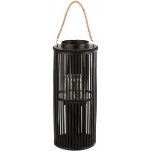 LANADECO Lanterne bambou noir H60cm