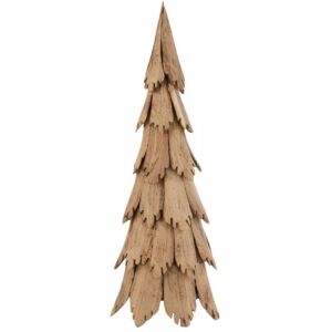 LANADECO Sapin de Noel morceaux de bois naturel H82cm