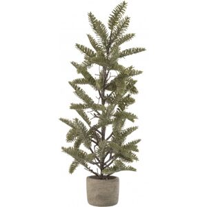 LANADECO Branche de sapin en pot paillettes vert H71cm