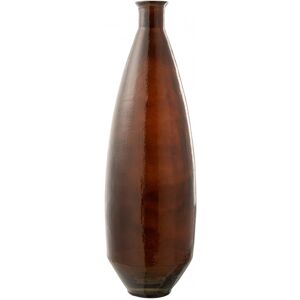 LANADECO Vase ovale verre marron H80cm