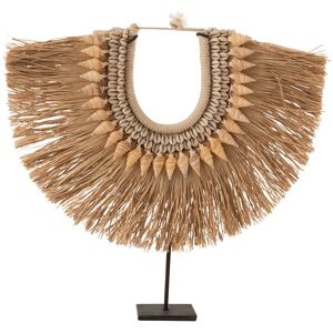 LANADECO Collier sur pied coquillages zostere beige H36cm