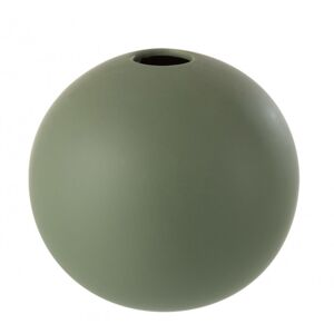 LANADECO Vase boule ceramique verte H23,5cm