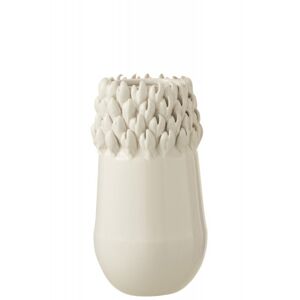 LANADECO Vase ceramique blanc H27,8cm
