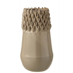LANADECO Vase ceramique gris H32,8cm