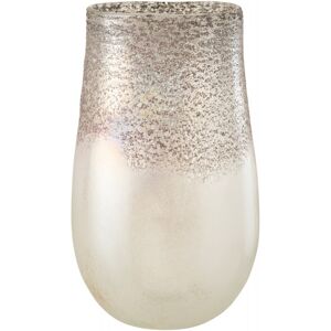 LANADECO Vase verre gris/rose H30cm