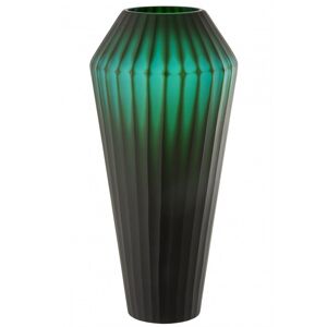 LANADECO Vase en verre vert H43cm