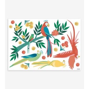 Lilipinso Stickers les perroquets en vinyle mat 64 x 90 cm