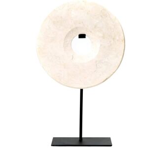 Bazar Bizar Statue en marbre blanc sur une base en metal grande