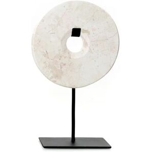 Bazar Bizar Statue en marbre blanc sur une base en metal petite