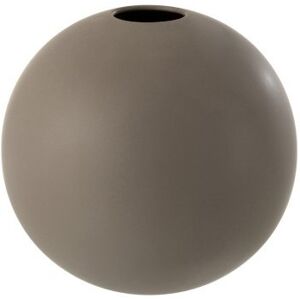 LANADECO Vase boule ceramique gris fonce H23,5cm