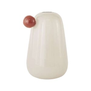 OYOY Living Design Vase blanc en verre Ø12,5xH20cm
