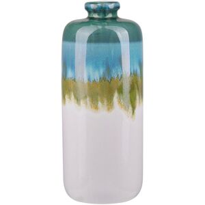 Beliani Gres Vase a fleurs 31 Multicolore Blanc