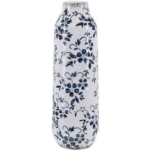 Beliani Gres Vase a fleurs 35 Bleu