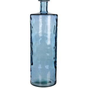 Mica Decorations Vase bouteille en verre recycle bleu H75