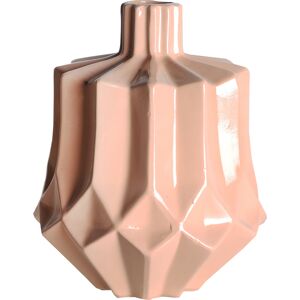 Lastdeco Vase en Ceramique Rose Pale, 19x19x23 cm