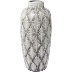 Sia Deco Vase decoratif en ceramique gris H75