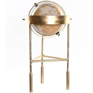 Wadiga Globe terrestre sur pied metal dore - 25x22x43cm