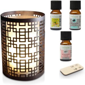 Zen'Arôme Diffuseur avec Telecommande Vela et Trio d'Huiles Escale en Amoureux