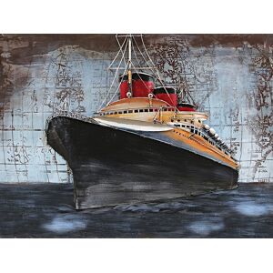 DECO-MURALE.shop Tableau relief en metal queen mary 120x80