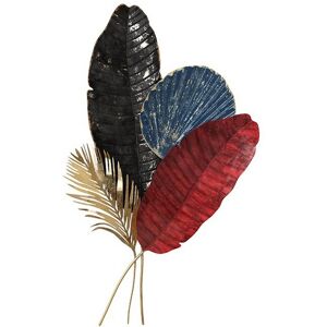 DECO-MURALE.shop Decoration murale en metal exotic leaves 79x51x7