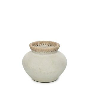 LANADECO Vase en terre cuite gris naturel H19