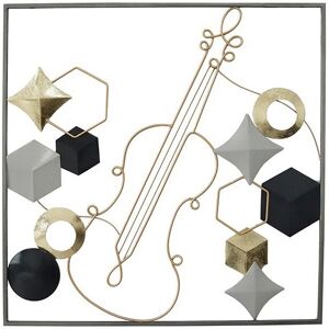 DECO-MURALE.shop Decoration murale en metal violon en cadre 60x60x2