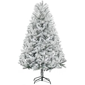 Homcom Sapin de Noel artificiel enneige H.180 cm imitation Nordmann