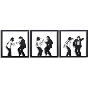 Harmonie design Deco murale la danse en metal noir 150x50 cm