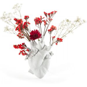 Seletti Vase coeur h25cm porcelaine blanc