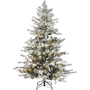 Beliani Sapin de Noel 180 cm blanc pre-allume