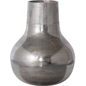 BePureHome Vase deco en metal vase á fleurs argent 46x36x36