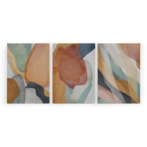 Surdic Set 3 Peintures sur toile 60x40 imprime HD Tons de sable abstraits