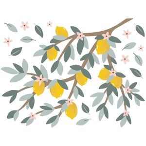 Lilipinso Grand sticker branches et citrons en vinyle mat multicolore