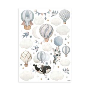Lilipinso Stickers animaux et ballons 64 x 90 cm