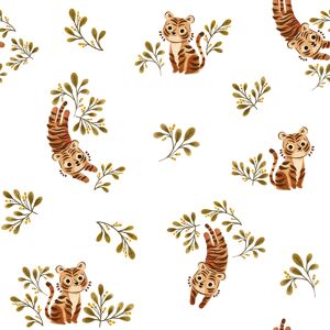 Lilipinso Papier peint cute tiger multicolore