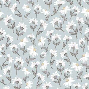 Lilipinso Papier peint dancing daisies bleu