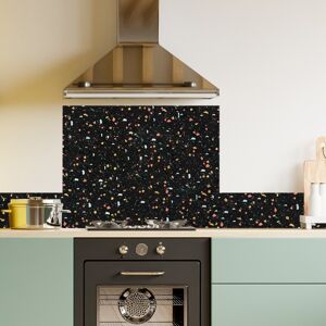 99Deco Credence cuisine Fond de hotte ALU L60xH70cm Multicolore Pierre