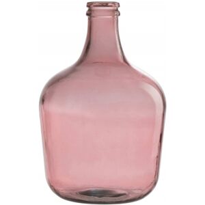 LANADECO Vase dame jeanne en verre rose 28x28x42 cm