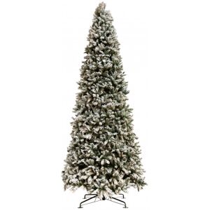 LANADECO Sapin de Noel artificiel enneige en plastique vert 200x200x450 cm