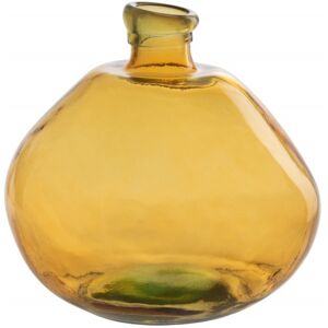 LANADECO Vase irregulier en verre ocre 35x35x31 cm