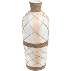 Beliani Vase decoratif en terre cuite beige H62