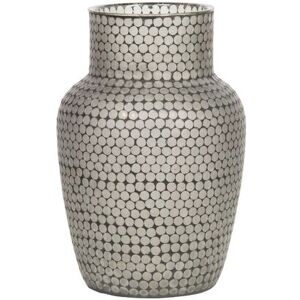 WOOOD Vase en verre noir H45