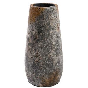 Bazar Bizar Vase en terre cuite antique gris H31