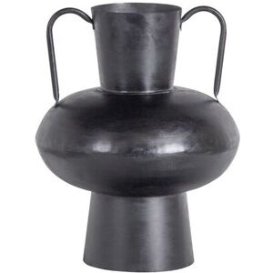 WOOOD Grand vase en metal noir H37