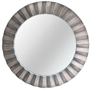 Heart of the home Miroir rond en metal design flora diam. 80 cm gris/taupe