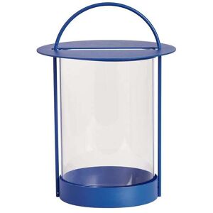 OYOY Living Design Lanterne bleu en metal et en verre Ø20,5xH29cm