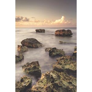 Ceanothe Tableau sur verre synthetique plage de mexico 80x120 cm